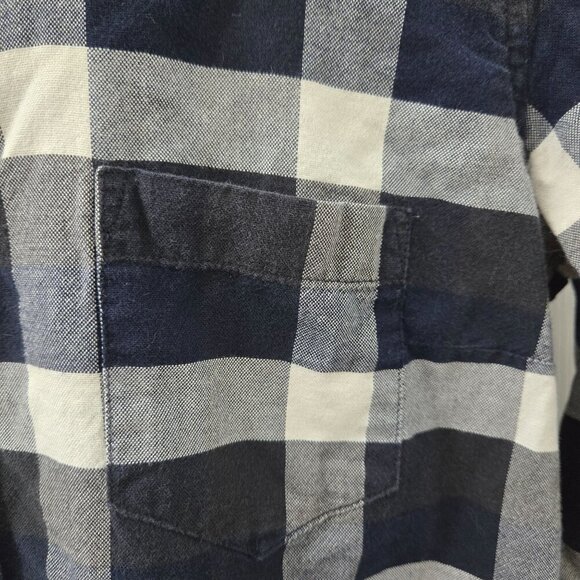 Gap Boyfriend Fit Button up Shirt Womens XS Blue White Plaid Classic Cotton - Picture 6 of 7